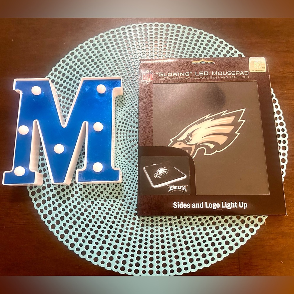 Philadelphia Eagles NFL Glowing LED MousePad! (Sides And Logo Light Up), unused